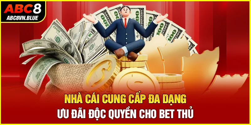 Nhà cái cung cấp đa dạng ưu đãi độc quyền cho bet thủ